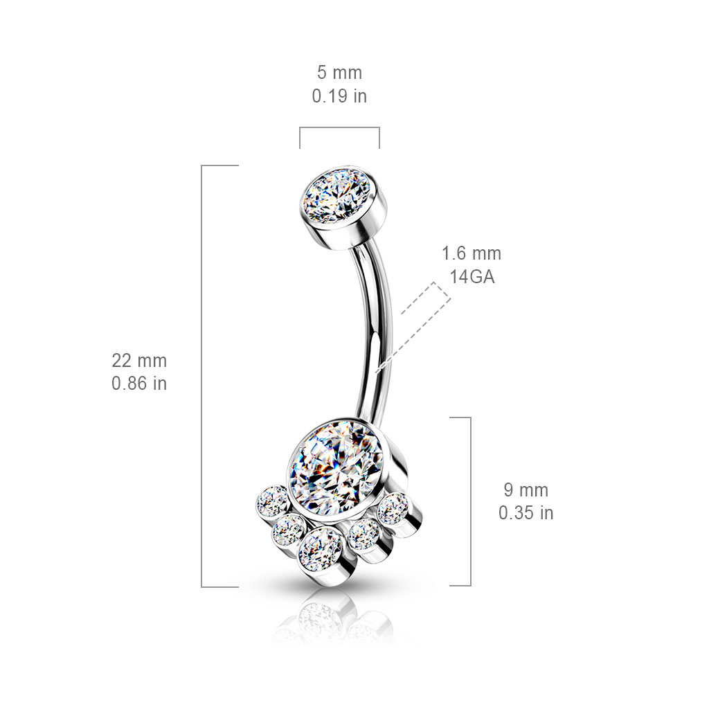 Barbell navel TIN07