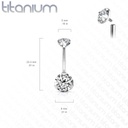 Barbell navel TIN14