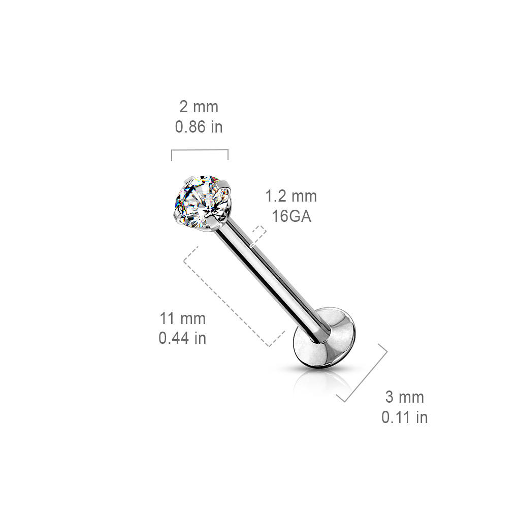 Labret kristal IL04 (rond)