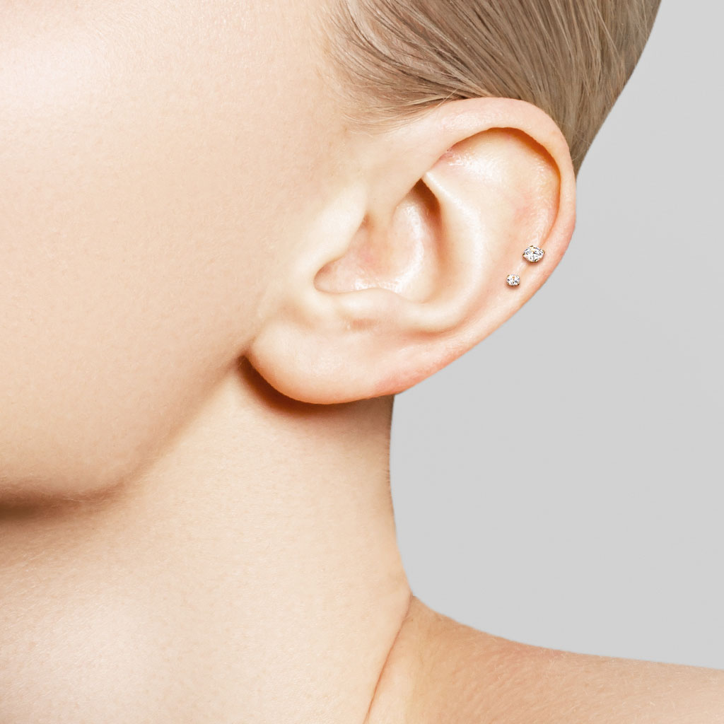 Labret kristal IL04T (rond)