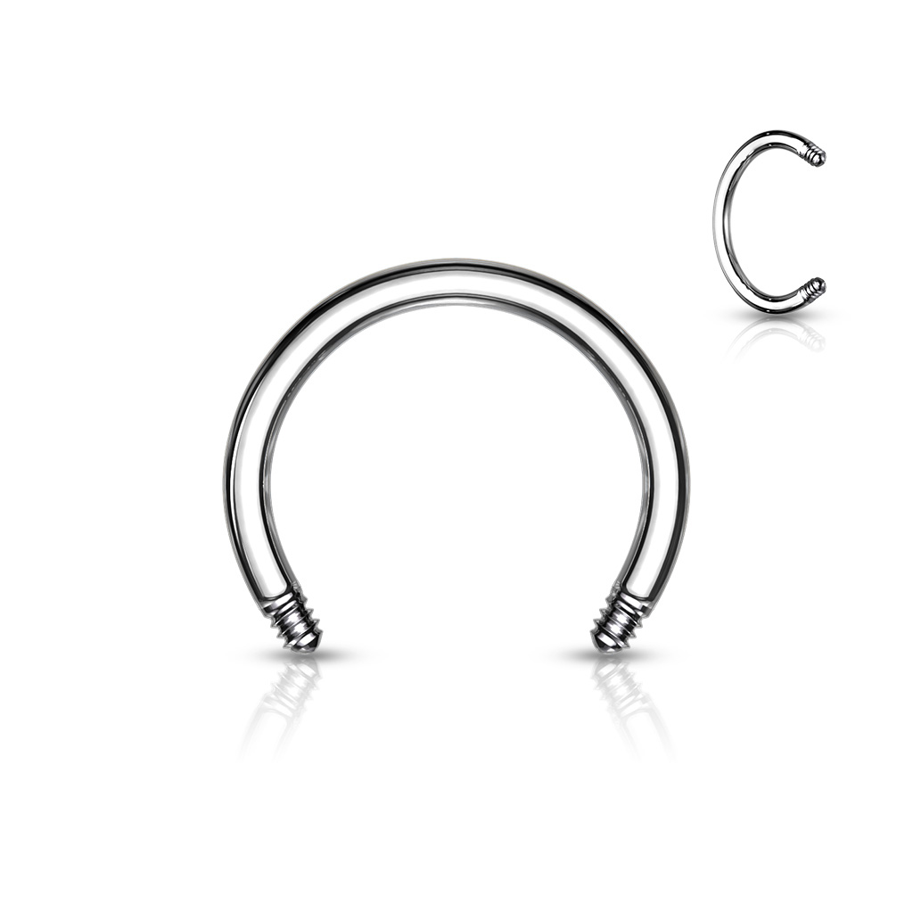 Barbell gebogen QXSAH (Schroef op staafje) (Hoefijzer)