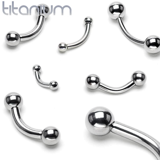 Barbell met balletjes gebogen T23C