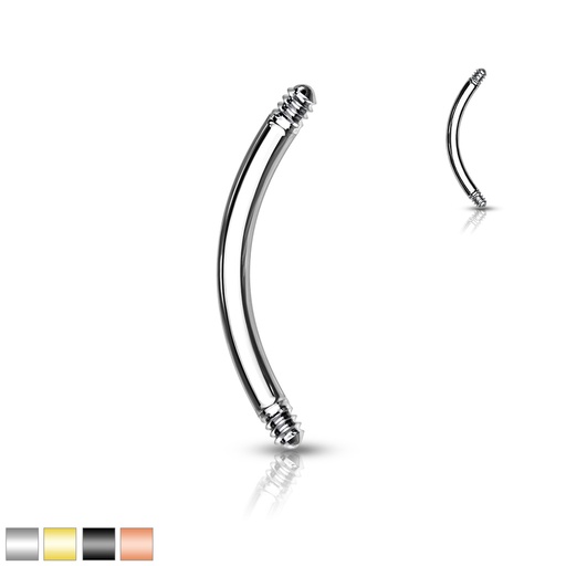 Barbell gebogen QXSAC (Schroef op staafje)